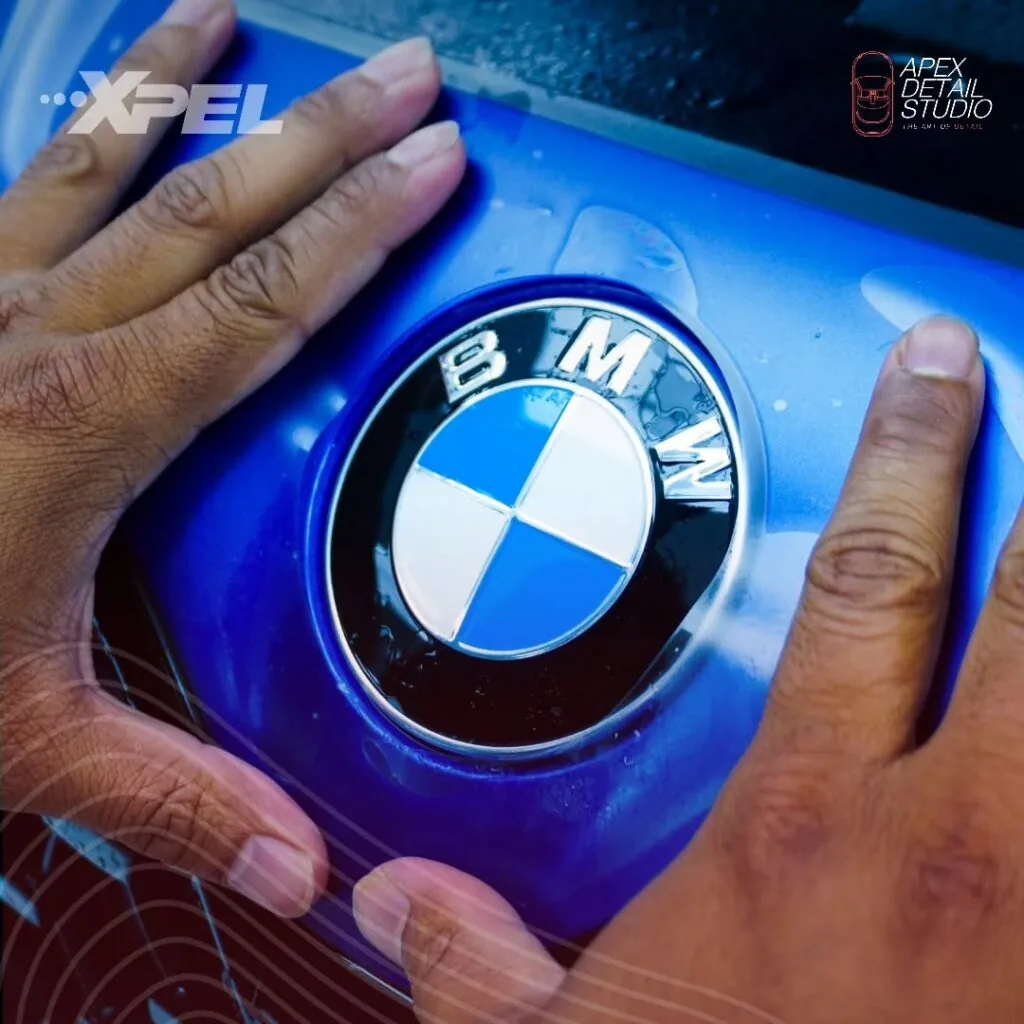 BMW M XPEL PPF installation detail at Apex Detail Studio