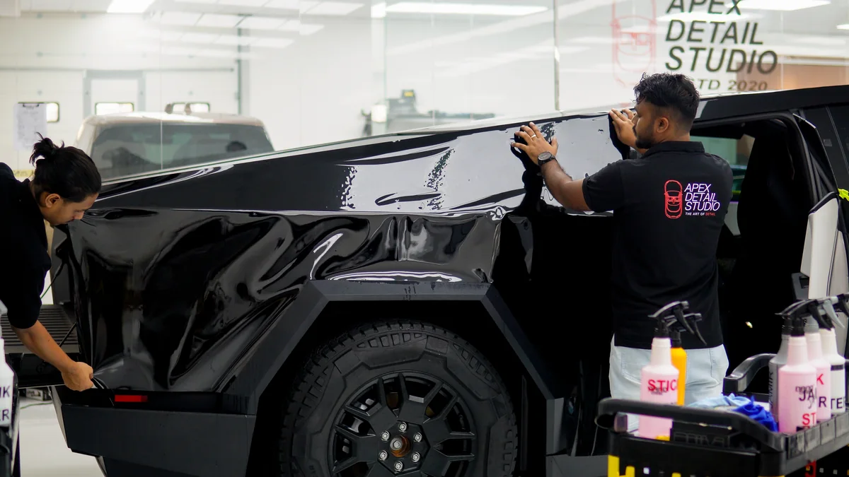Tesla Cybertruck PPF: prepare the surface at Apex Detail Studio