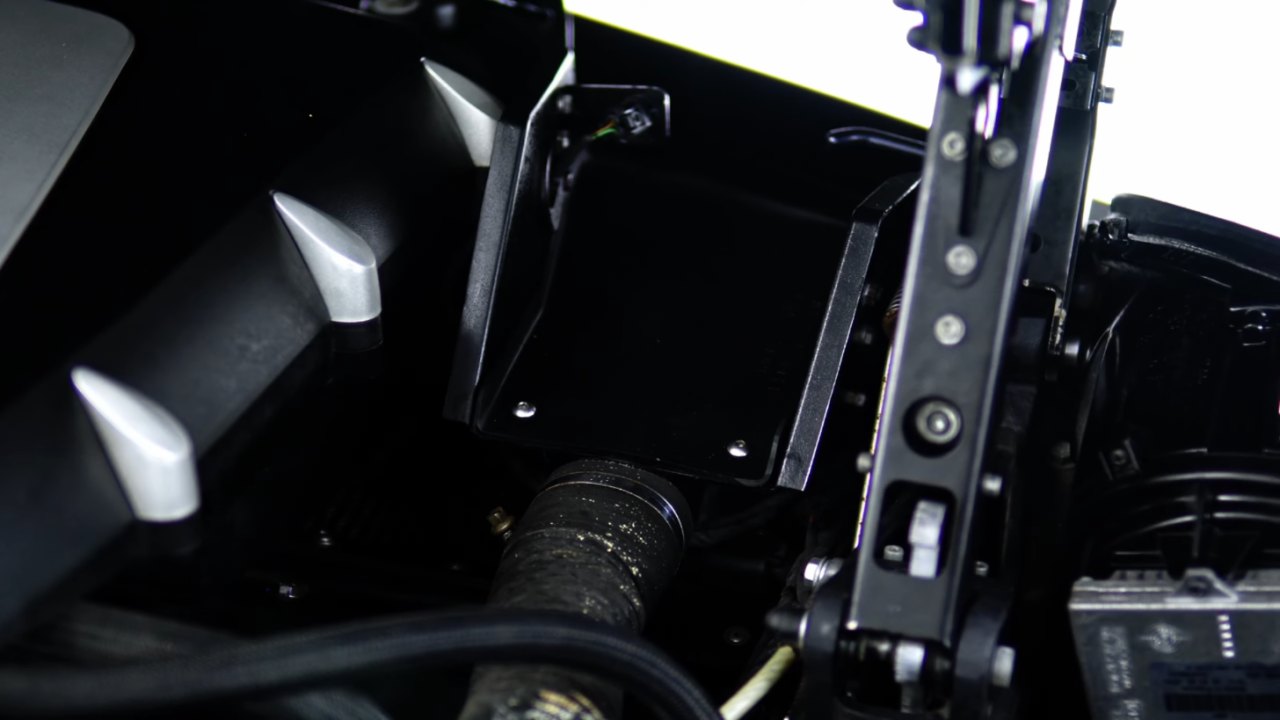 The same Mercedes-Benz SLR McLaren air box after dry ice cleaning at Apex Detail Studio