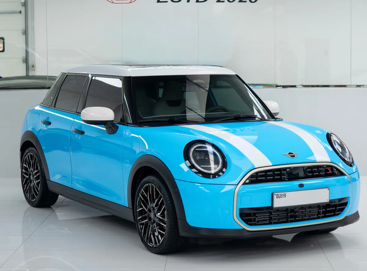 Mini Cooper S after, Mint green to blue colour PPF