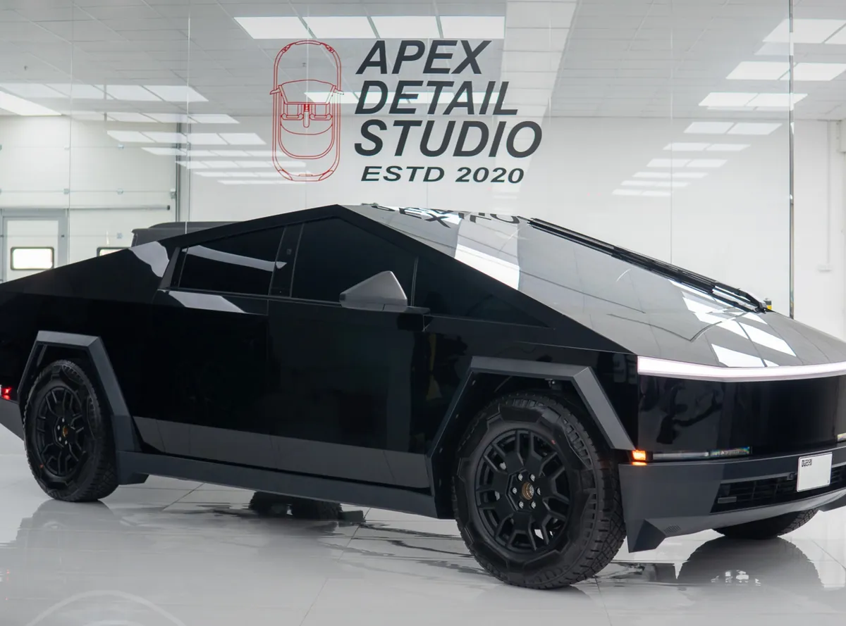 Tesla Cybertruck, Gloss black colour PPF by Apex