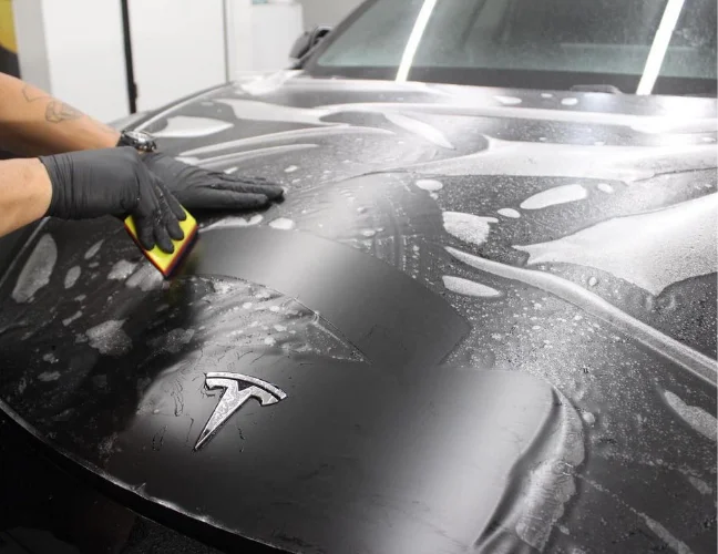 Tesla for paint protection film at Apex Detail Studio