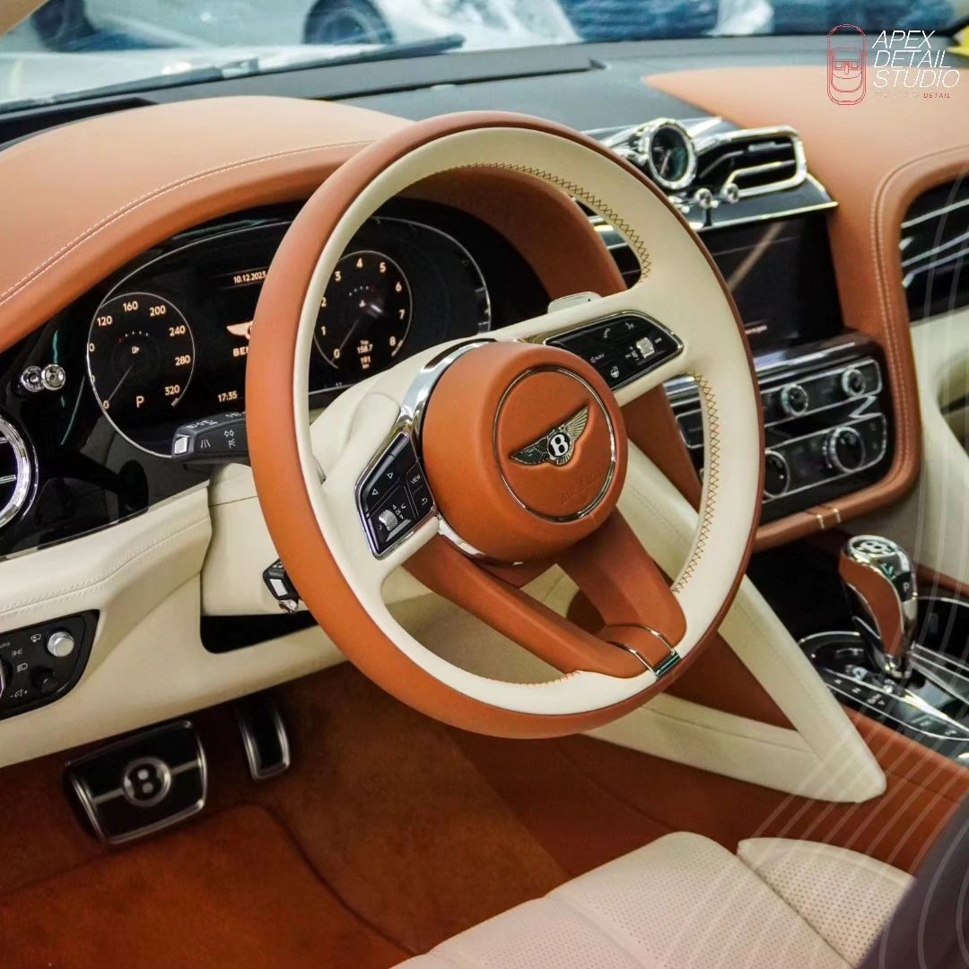 Car interior detailing at Apex Detail Studio Dubai