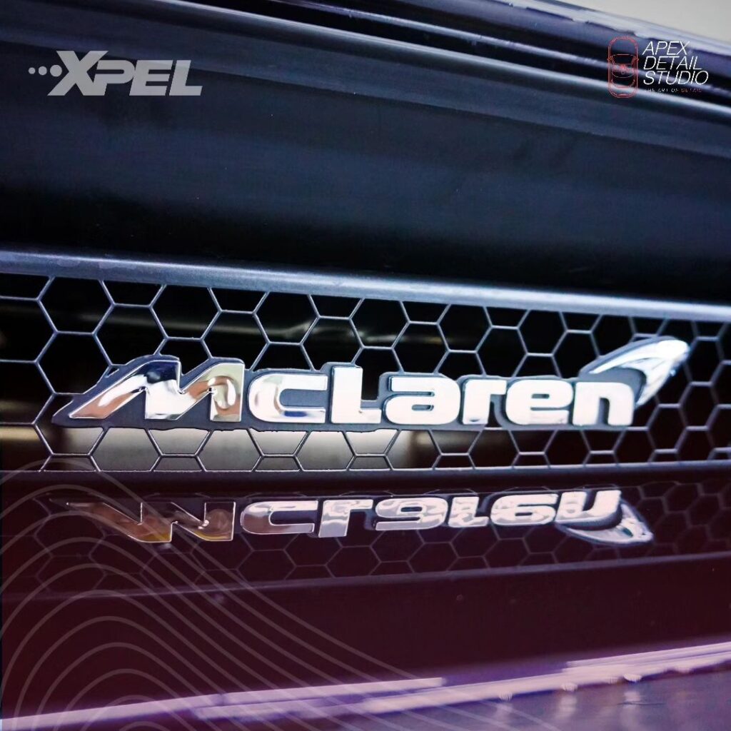 This McLaren 720S had its rear fender PPF replaced by our experts using XPEL's DAP Precut Method, ensuring no blades were used and keeping the car scratch-free. - 10 Year Warranty Against Peeling, Yellowing or Fading - PreCut full tuck-in installation process - Full polishing and paint correction included - Yearly Service included Get your car protected by our experts at Apex Detail Studio, Dubai.