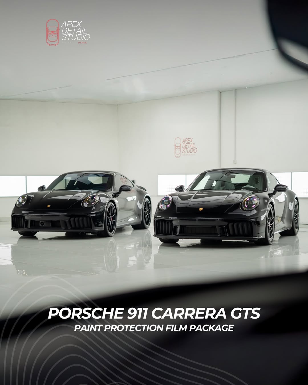 When one just isn’t enough.Twin 911 Carrera GTS arrive together for premium PPF at Apex Detail S (5) at Apex Detail Studio Dubai