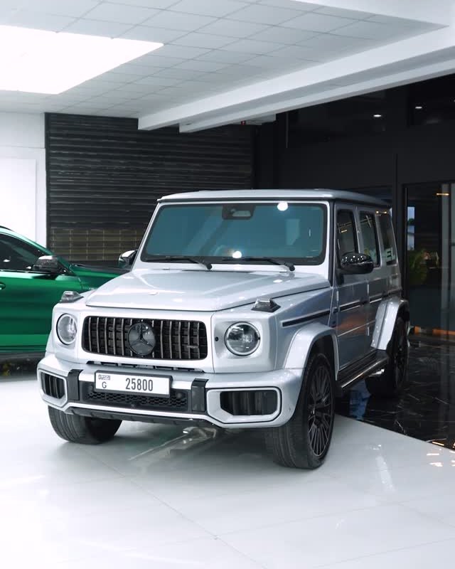 2025 Mercedes-AMG G63, silver, full premium window tint package with 99% UV protection, at Apex Detail Studio in Dubai