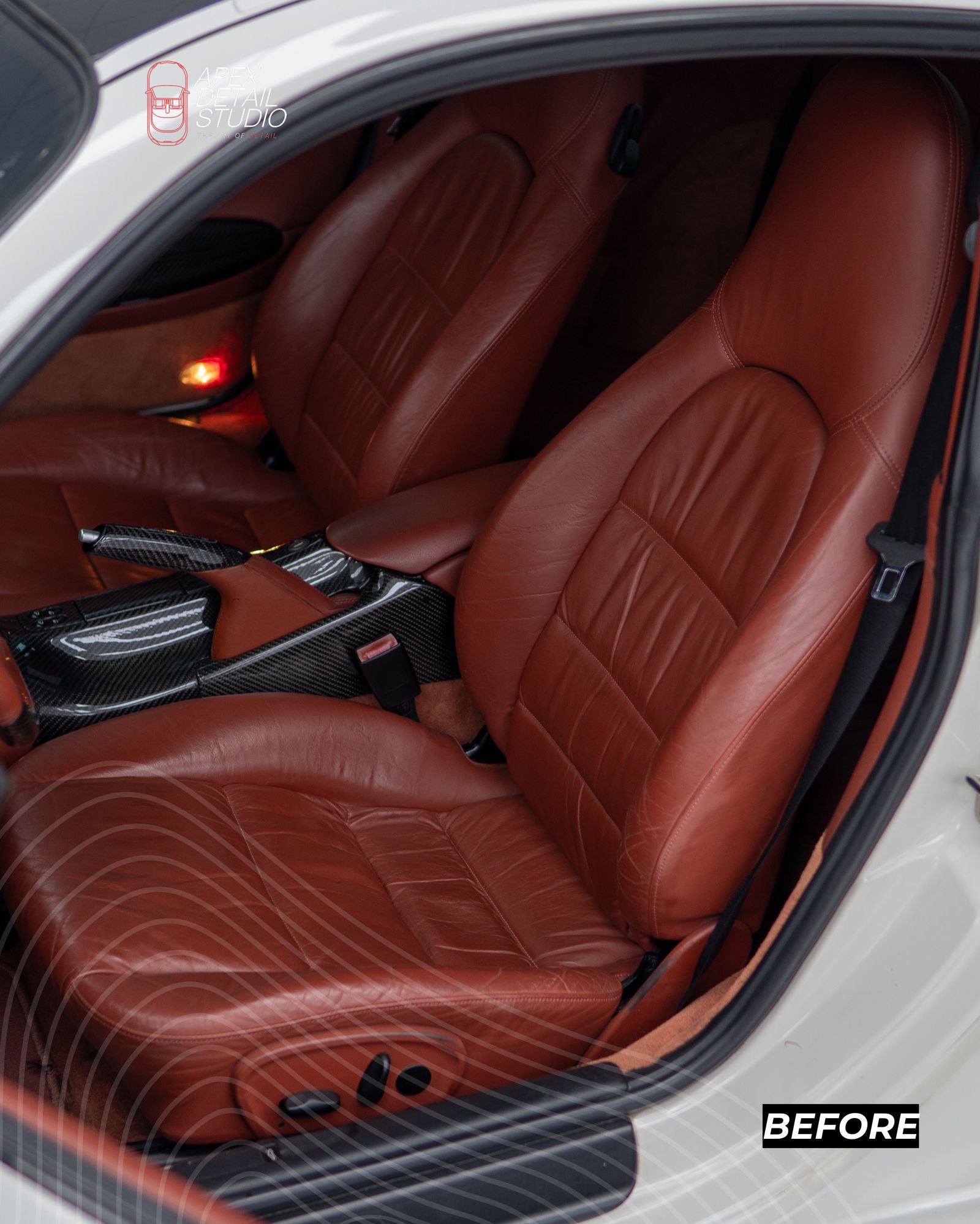 Restored Porsche 911 interior at Apex Detail Studio Dubai