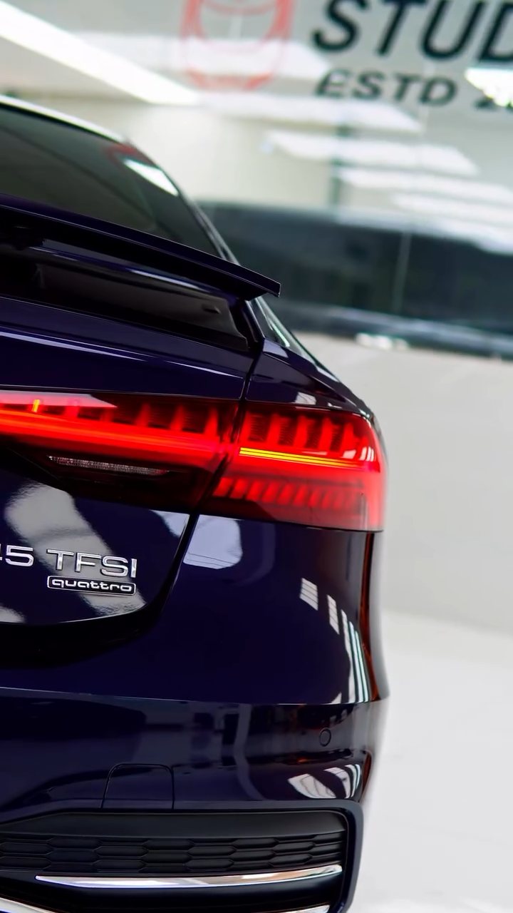 Audi A7 tail light and rear after ceramic coating in Dubai