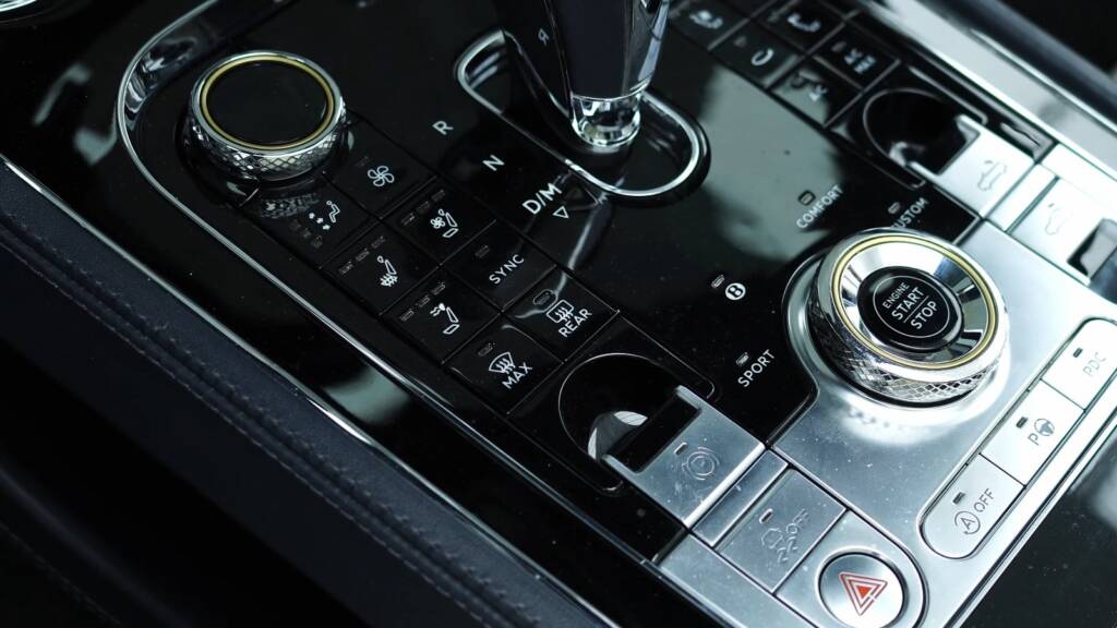 Bentley Continental GT centre console during interior detail