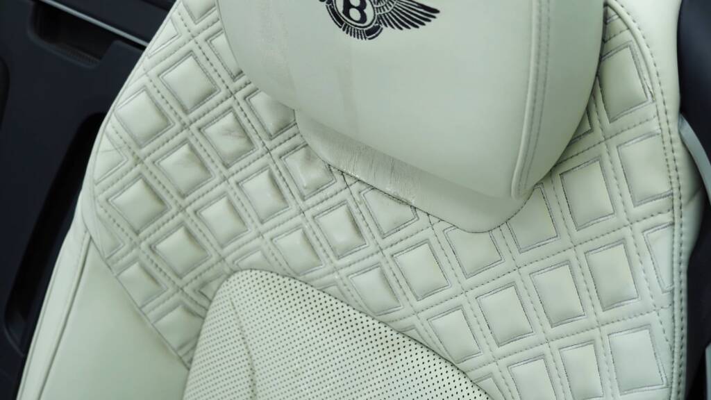 Bentley Continental GT quilted leather after detailing