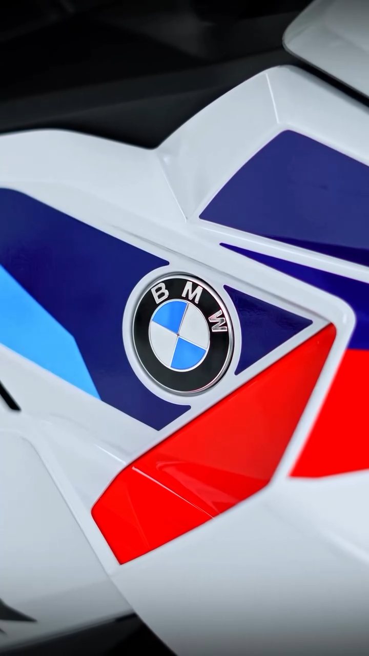 BMW roundel on the S1000RR fairing under clear PPF at Apex Detail Studio Dubai