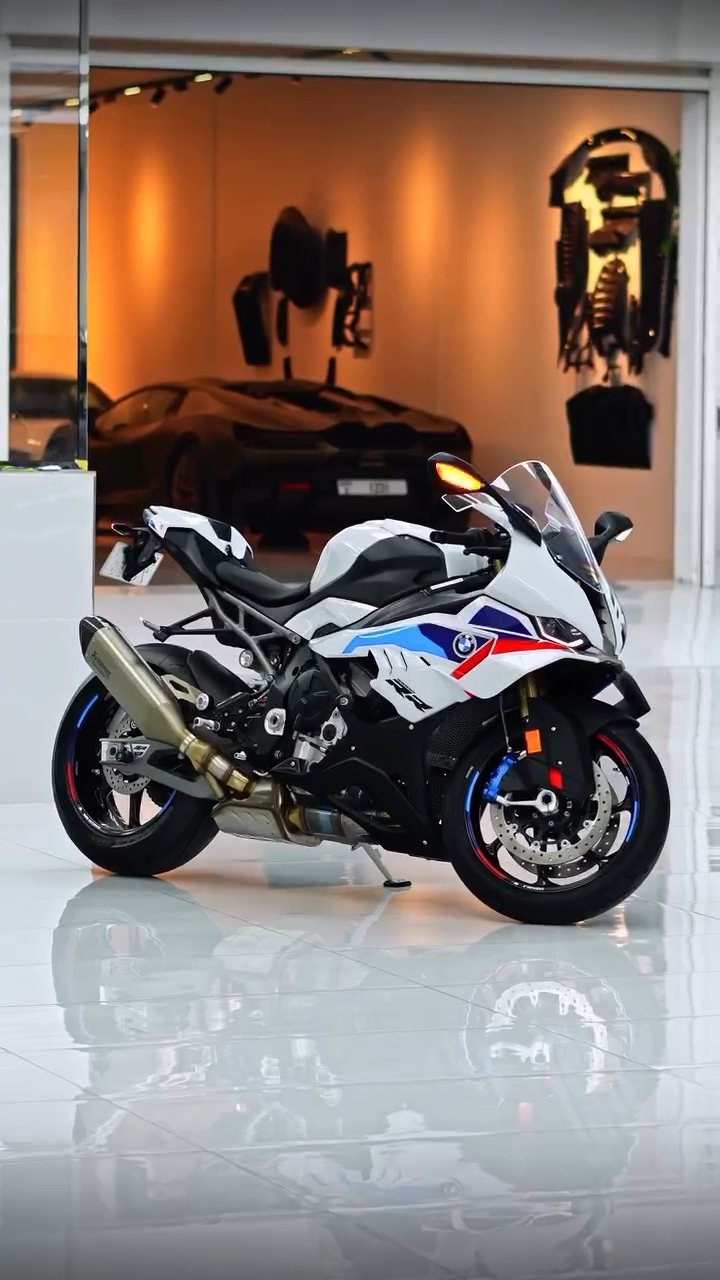 BMW S1000RR finished in the Apex Detail Studio Dubai showroom