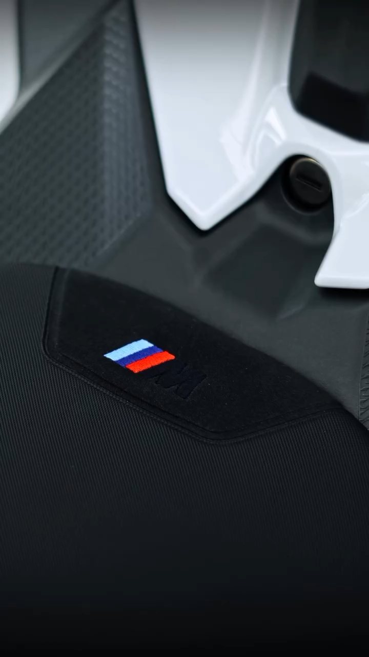 BMW S1000RR tank detail with M colours after PPF in Dubai