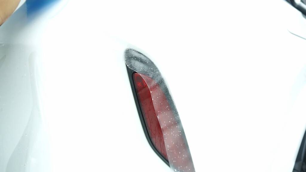 2024 BMW X6 M Competition tail light and satin finish quarter panel at Apex Detail Studio Dubai