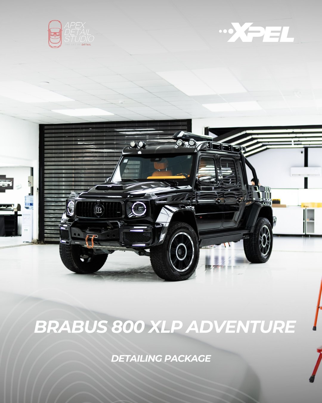 Brabus 800 XLP Adventure, a complete detail on one of the rarest G-Class based builds on the road, at Apex Detail Studio in Dubai