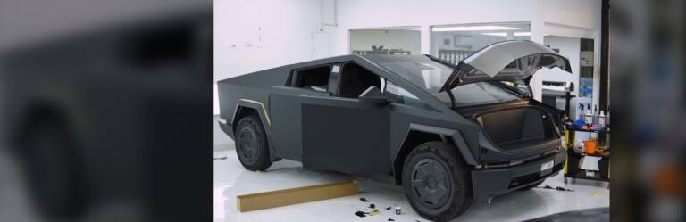 Tesla Cybertruck Cyberbeast Satin Black Stealth PPF in Dubai