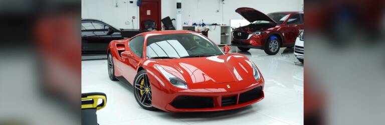 Ferrari 488 Premium Gloss PPF Full PPF in Dubai