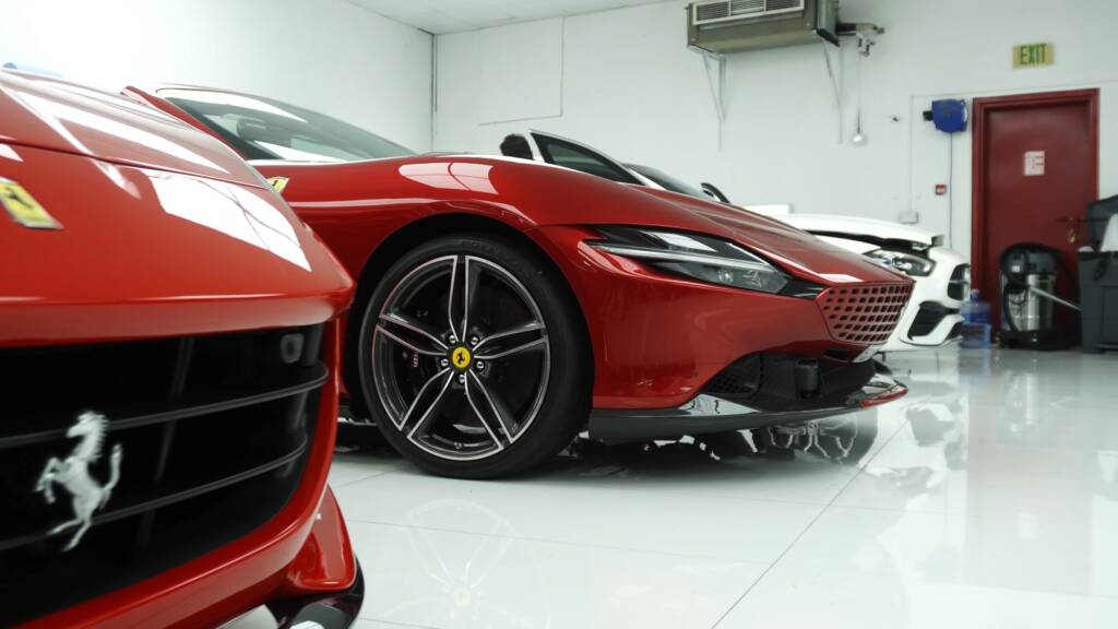 Ferrari Portofino front three quarter after new premium PPF