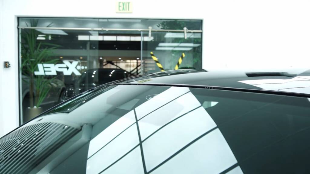 2024 Ford Mustang Dark Horse roof and glass after full PPF at Apex Detail Studio Dubai