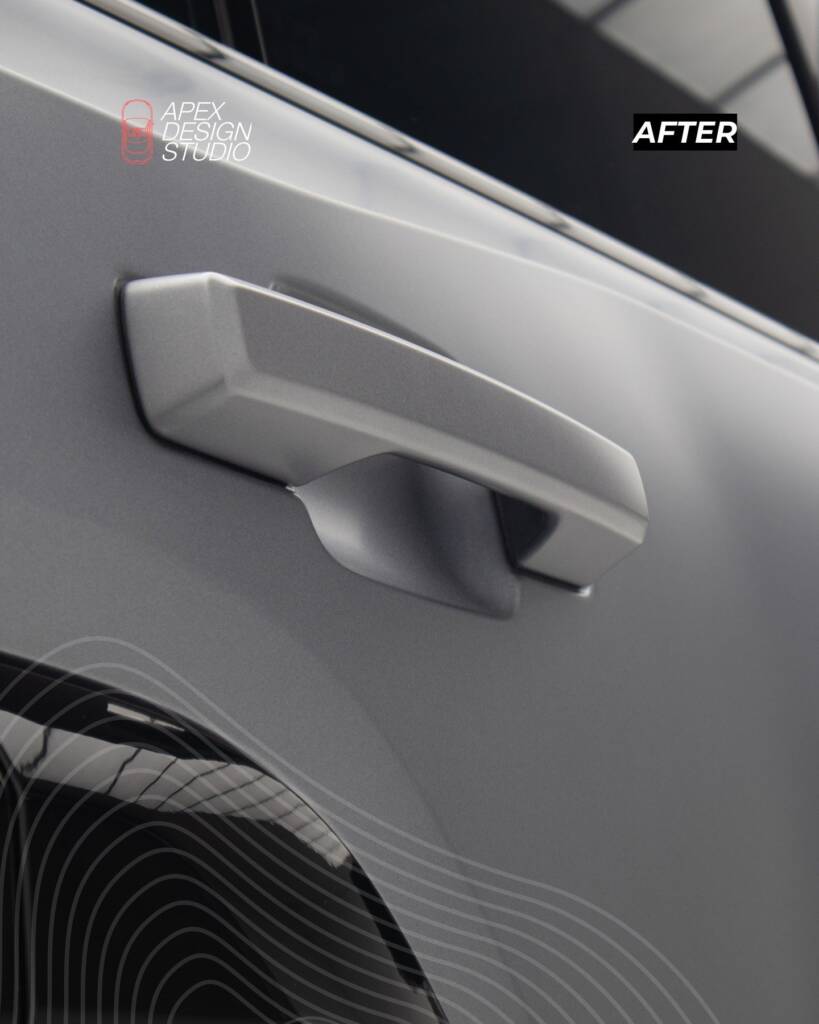 Jetour G700 door handle painted body colour after upgrade, Apex Dubai