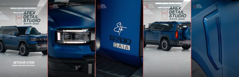 Jetour G700 Matte PPF in Dubai: Blue G700 GAIA Turned Satin