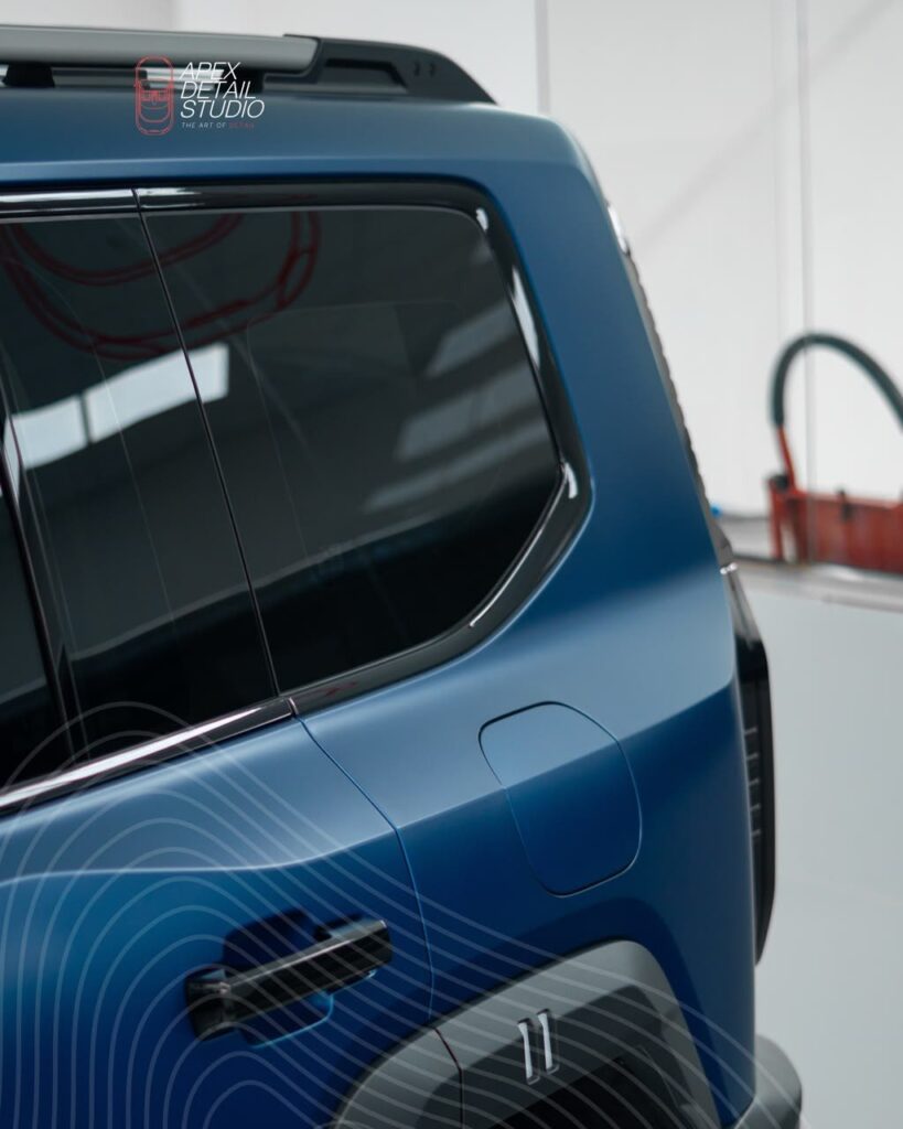 Jetour G700 rear door and window line with matte PPF Dubai