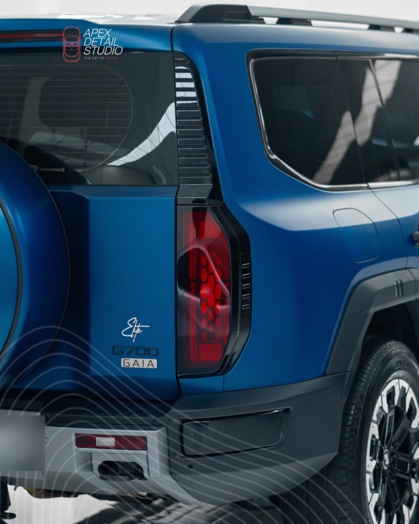 Jetour G700 rear quarter and arch flare protected with PPF, Dubai