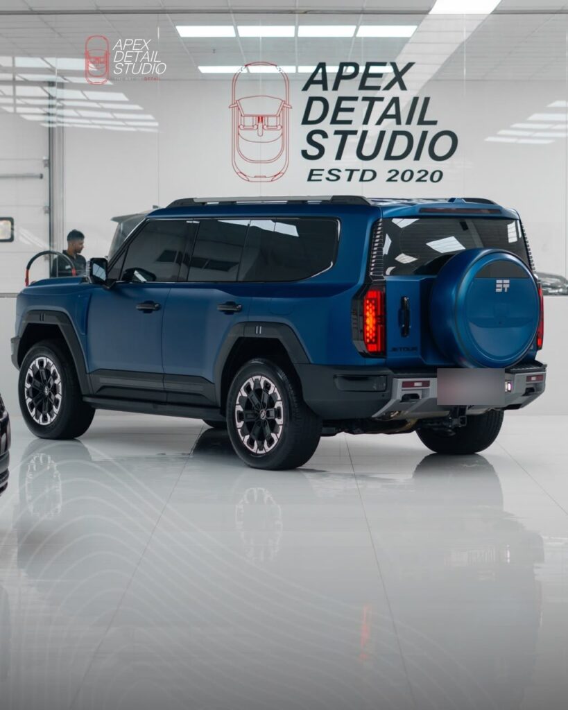 Jetour G700 rear three quarter view with full body matte PPF, Apex Detail Studio
