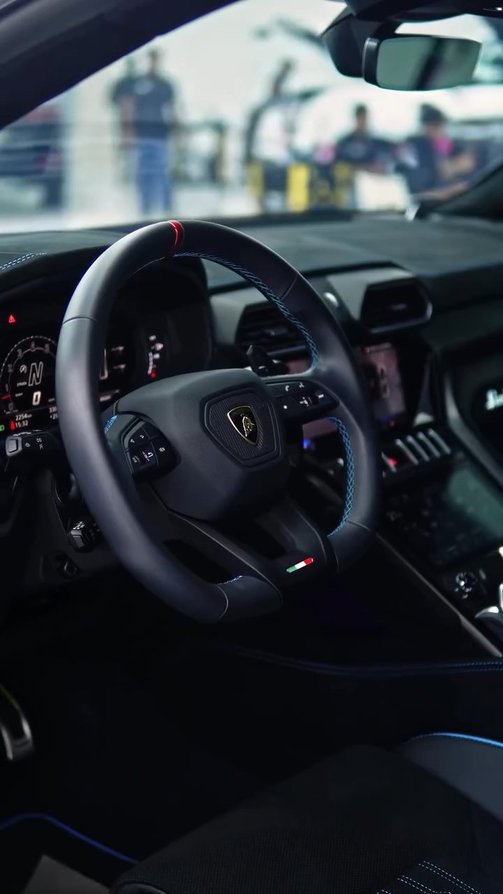 Lamborghini Urus Performante cockpit at Apex Detail Studio Dubai