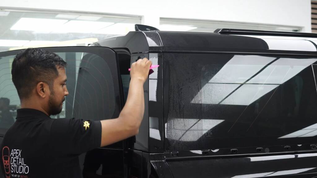 Fitting PPF to a Defender 130 rear quarter