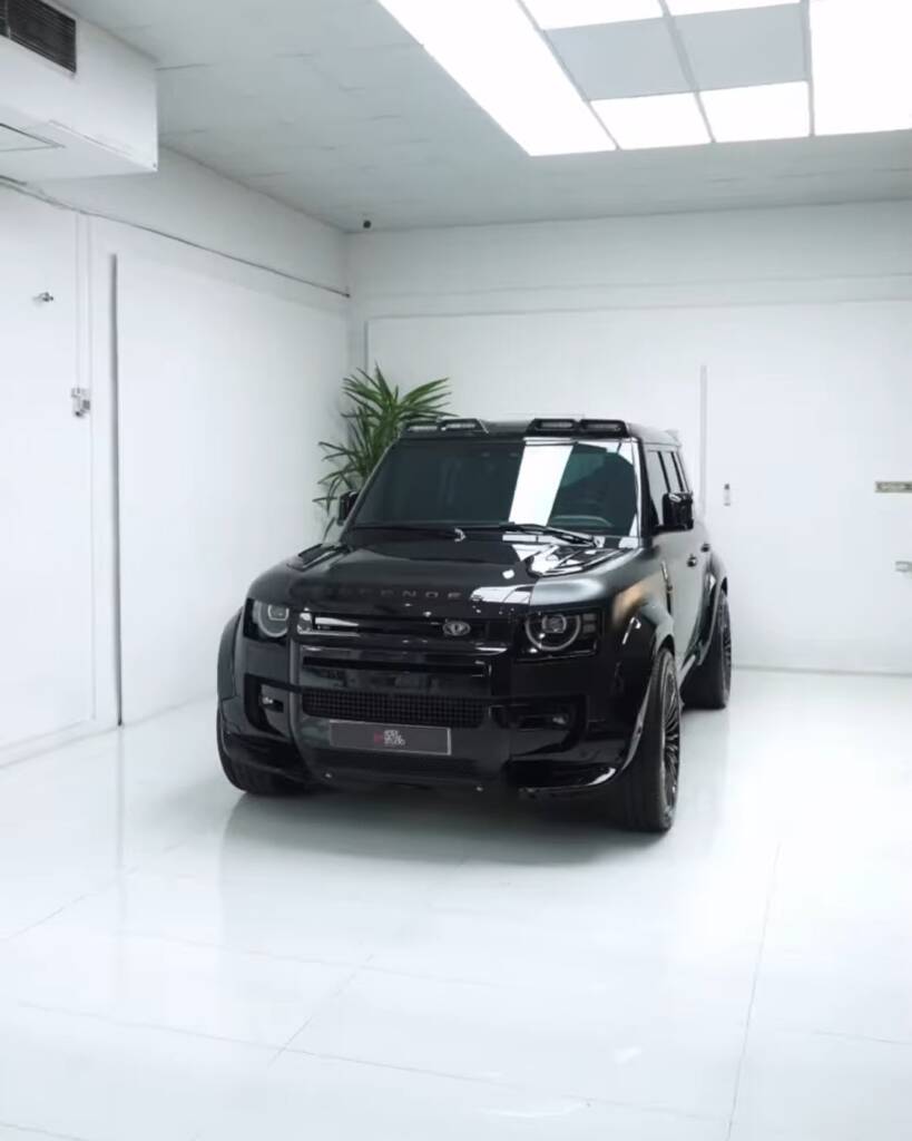 2026 Land Rover Defender with full body kit at Apex Detail Studio Dubai