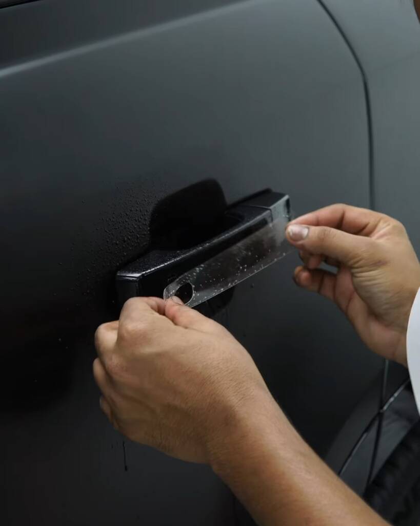 Fitting door handle trim on a 2026 Land Rover Defender, Dubai