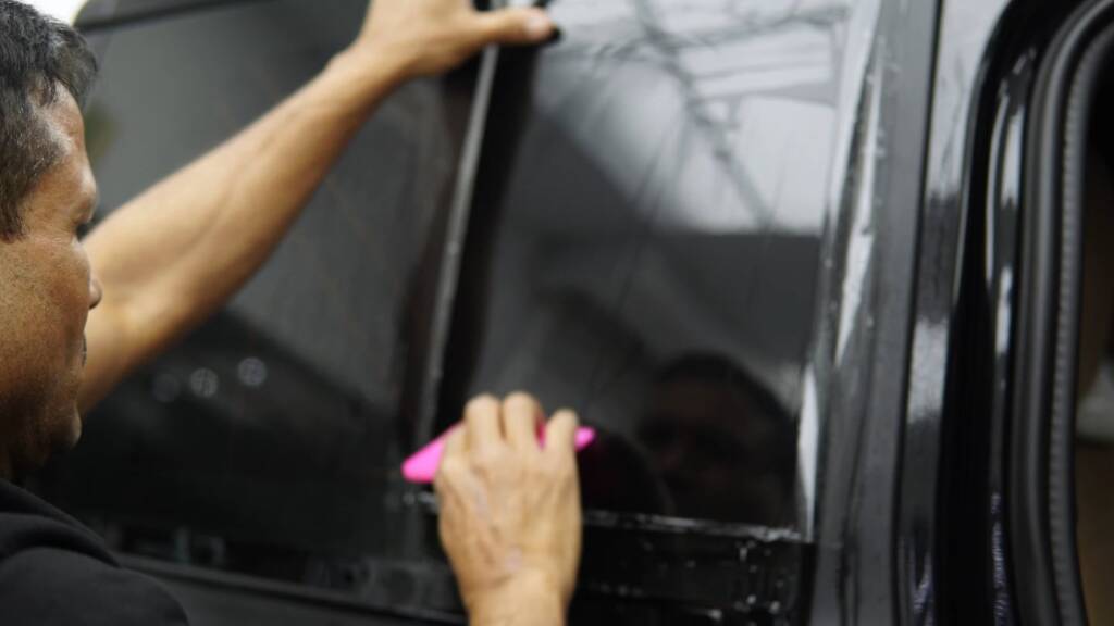 PPF worked around the window surround of a Land Rover Defender, Dubai