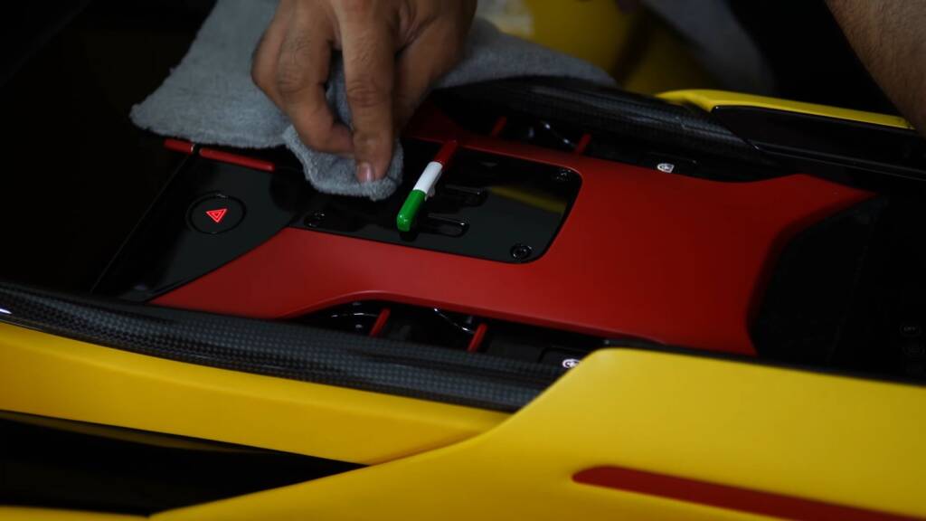 Cleaning the Mansory Pugnator centre console