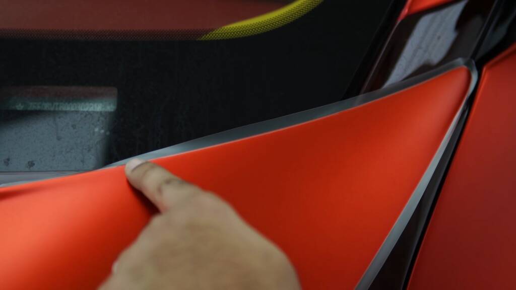 Checking a PPF edge on a Mansory Pugnator panel