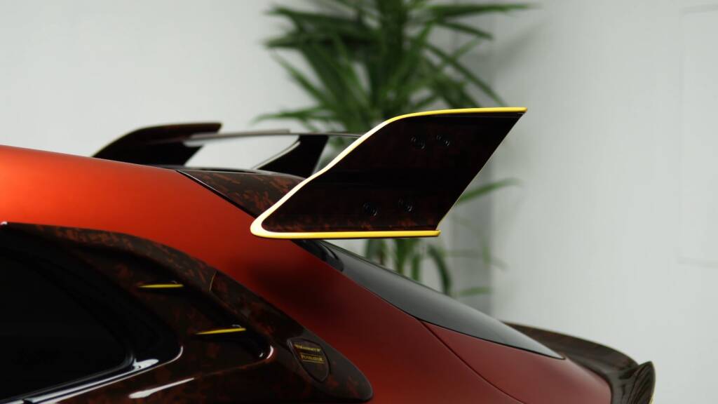 Mansory Pugnator rear wing after PPF in Dubai