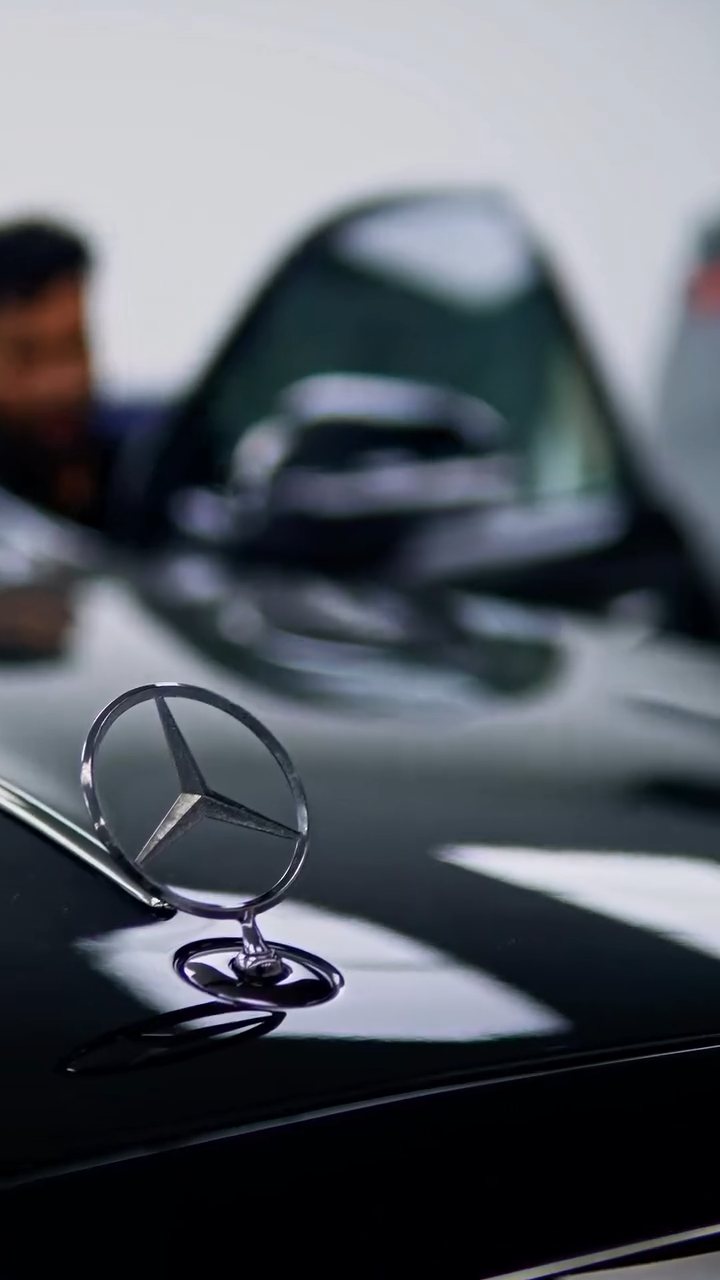 Mercedes-Maybach S580 bonnet star at Apex Detail Studio Dubai before window tint
