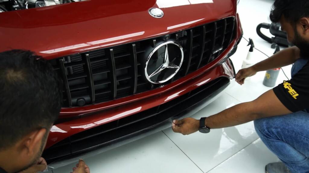 Fitting PPF to a Mercedes-AMG CLA front bumper and Panamericana grille