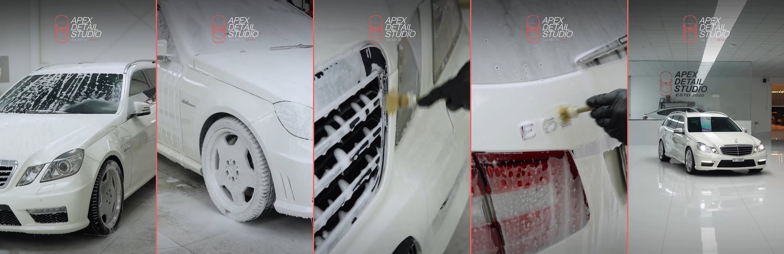 Mercedes-AMG E63 Detailing in Dubai: From First Rinse and Foam to Final Finish