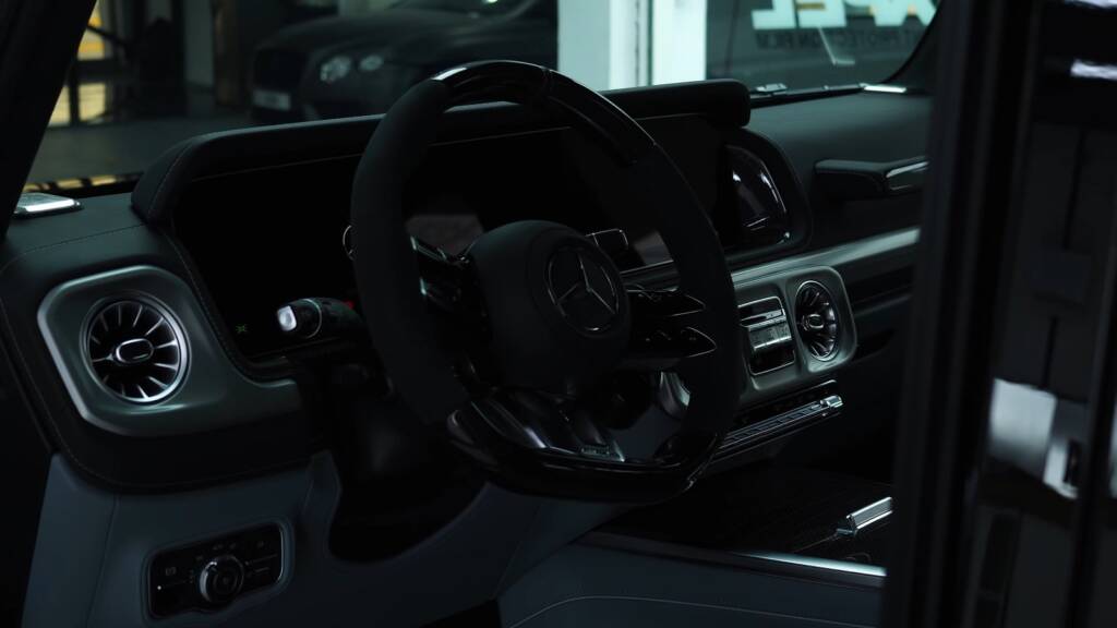 Mercedes-AMG G63 cockpit after interior trim protection