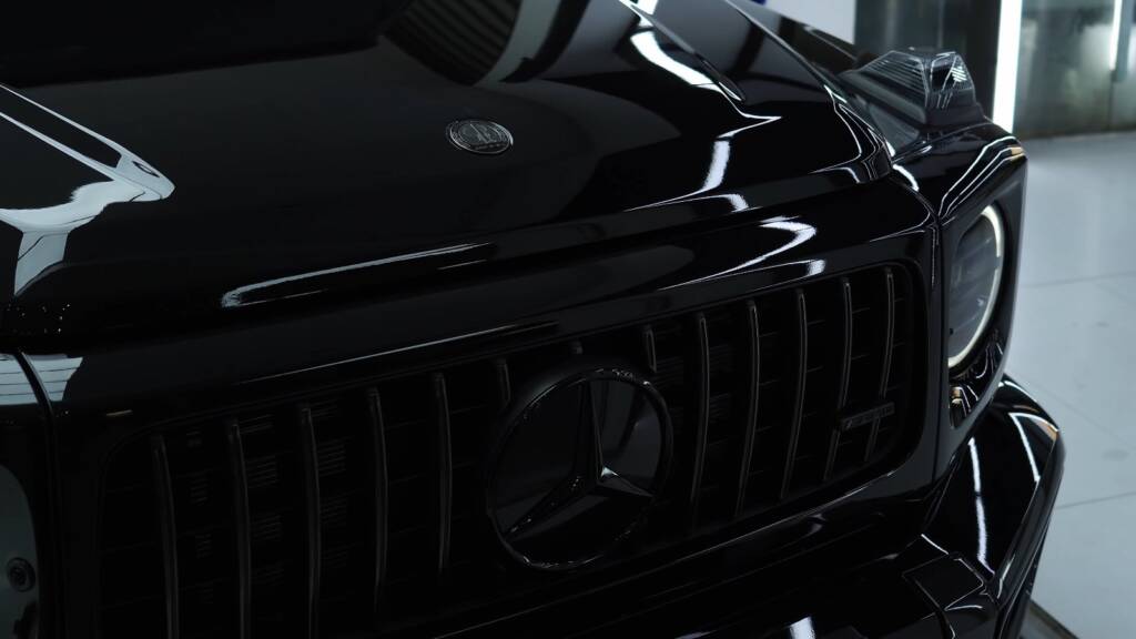 Mercedes-AMG G63 Panamericana grille after premium PPF