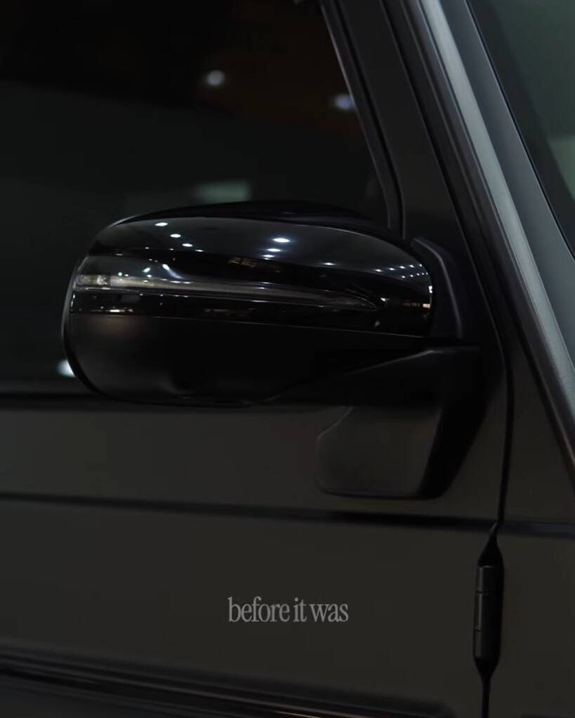 Mercedes-AMG G63 mirror painted black at Apex Detail Studio Dubai
