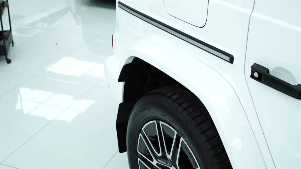 Mercedes G500 wheel arch and flare after PPF