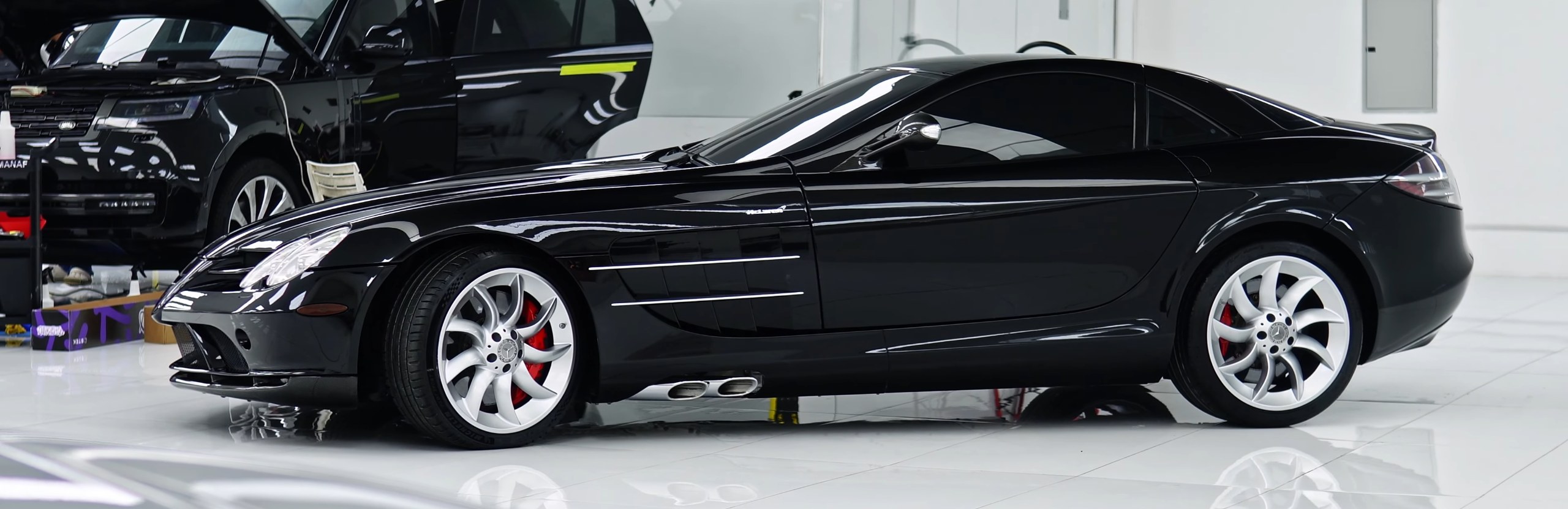 Mercedes-Benz SLR McLaren in Dubai: Dry Ice Detailing, Full PPF, Tint and Interior Restoration