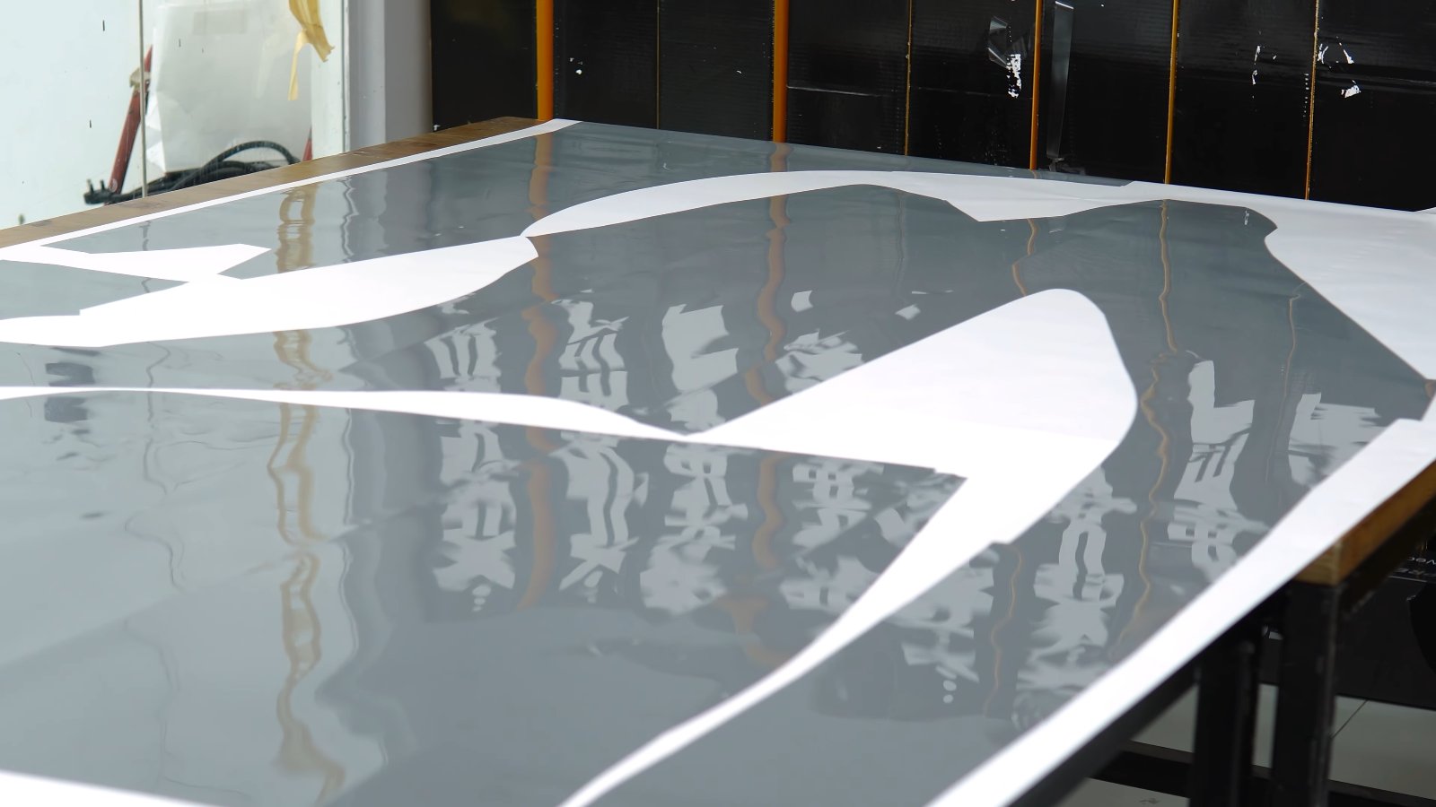 Nardo Grey colour PPF laid out at Apex Detail Studio before installation