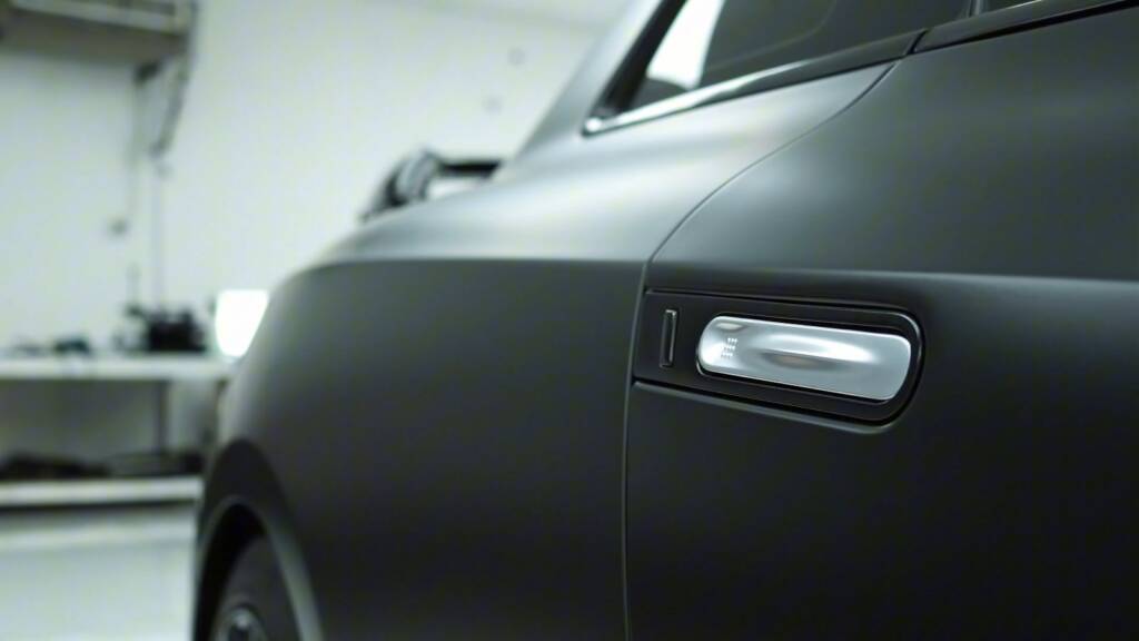 Nissan GTR door handle in matte stealth finish