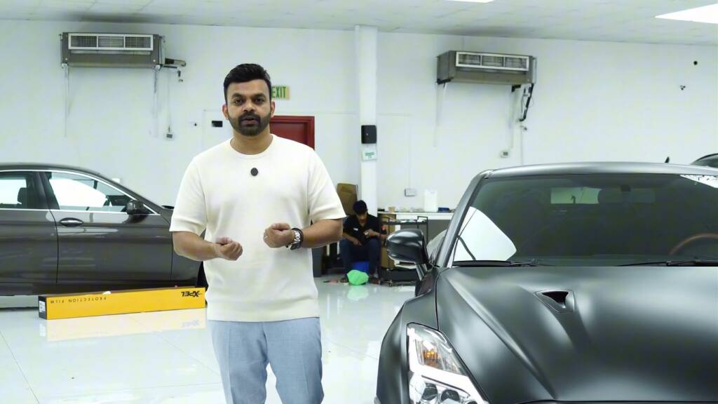 Final walkround of a matte black Nissan GTR in Dubai