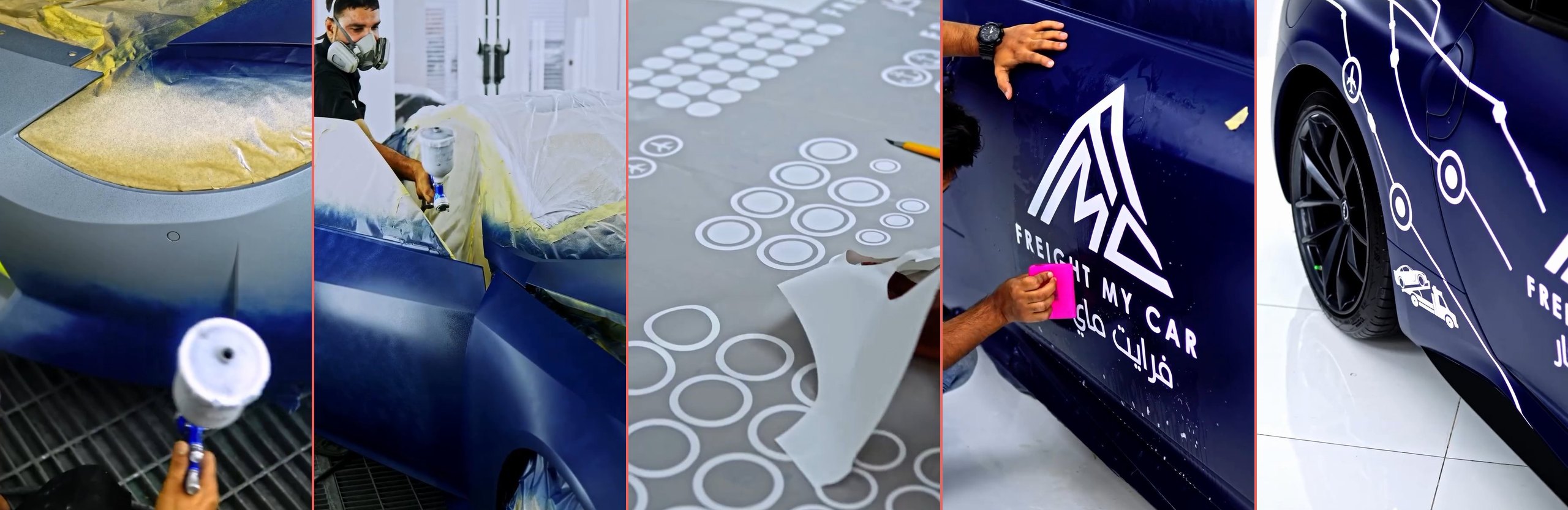 Nissan Z Peelable Paint in Dubai: Grey to Bold Blue with Custom Decals