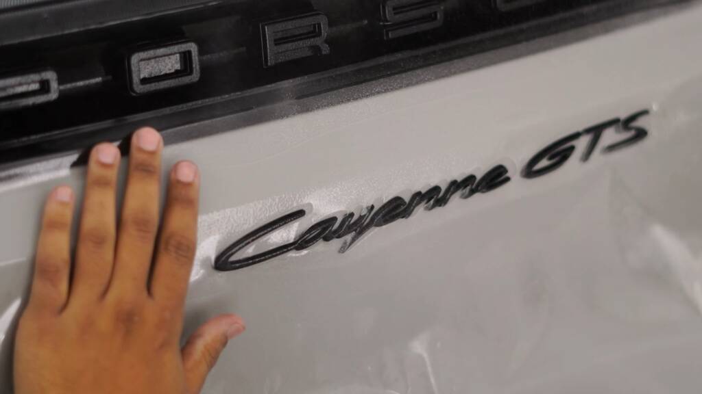 PPF smoothed over the Cayenne GTS badge on the tailgate