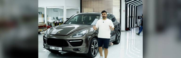 Porsche Cayenne Turbo Dry Ice Detailing in Dubai